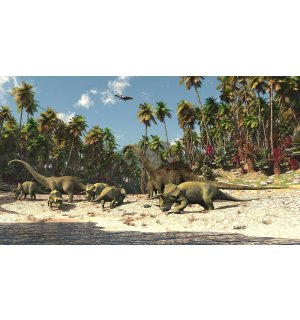 Fototapeta vliesová: Dinosaury - 208x146 cm