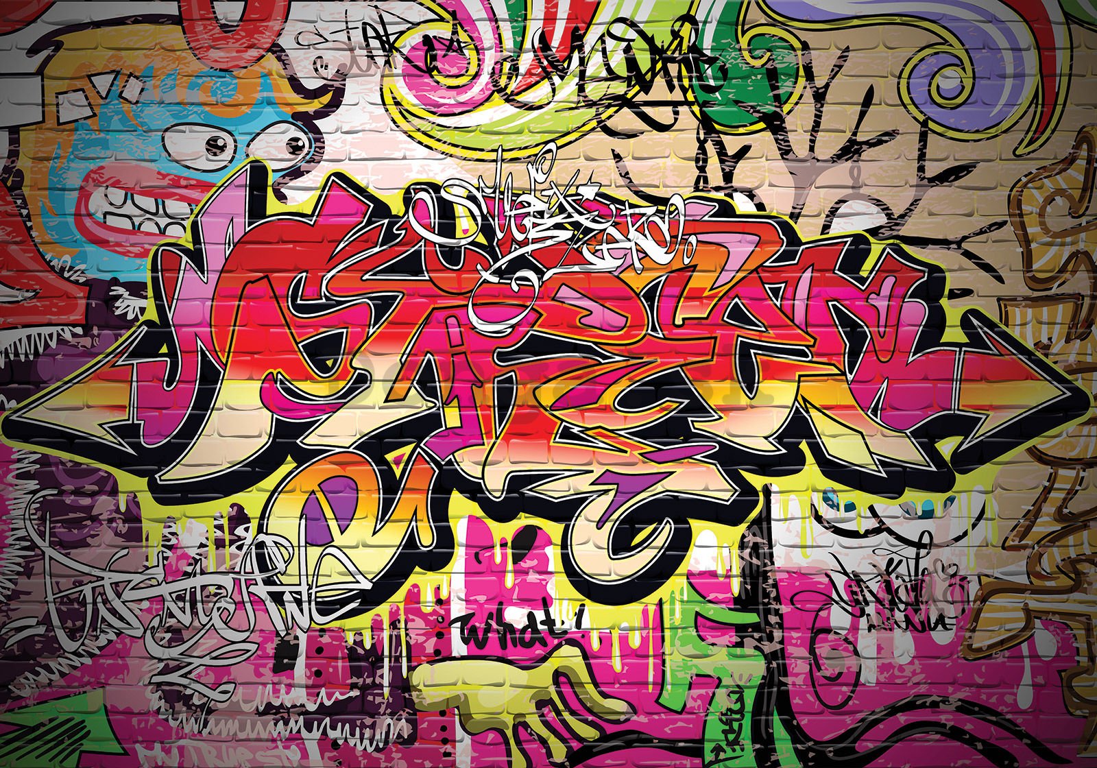 Fototapeta vliesová: Graffiti (1) - 300x210 cm