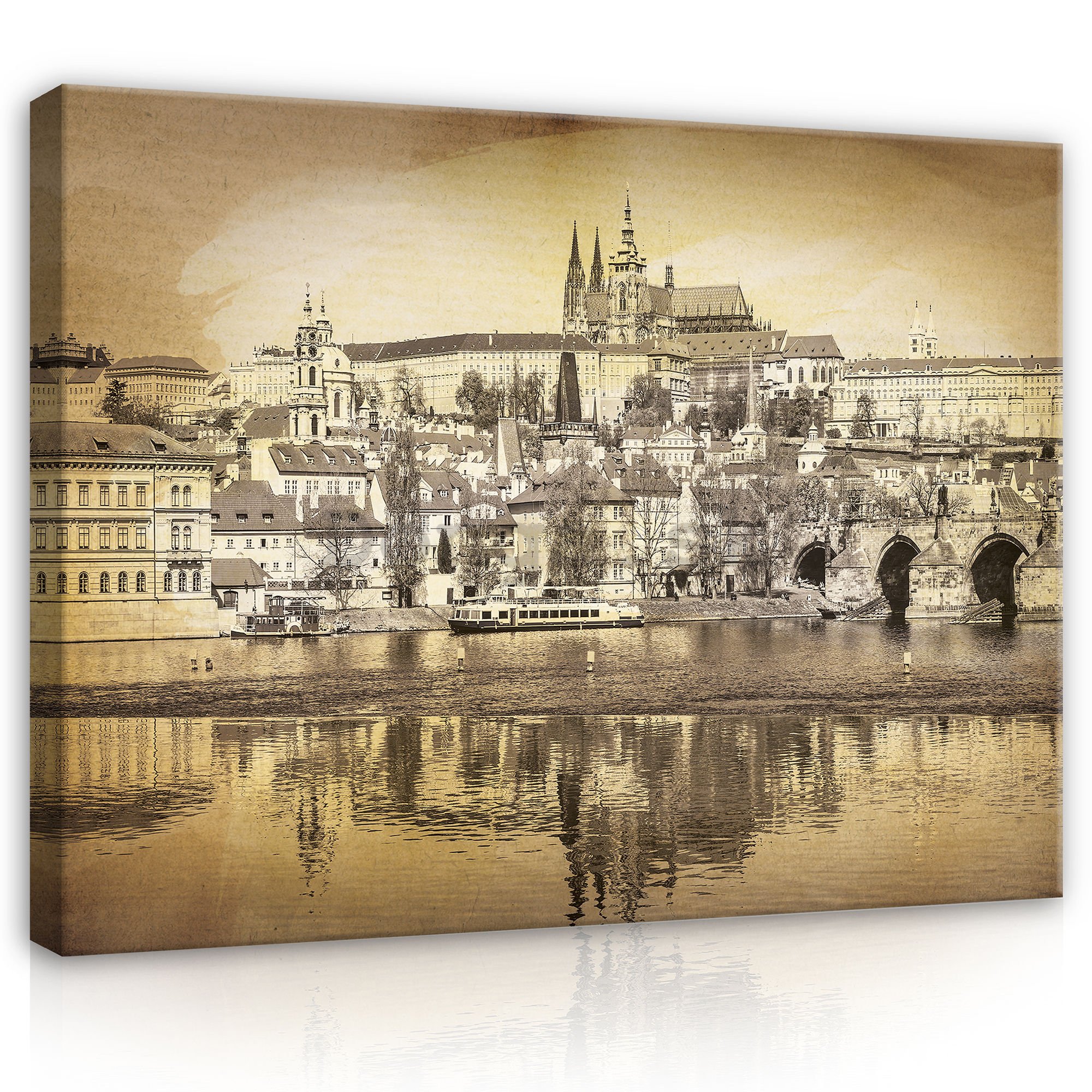 Obraz na plátne: Praha (Vintage) - 80x60 cm