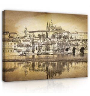 Obraz na plátne: Praha (Vintage) - 80x60 cm