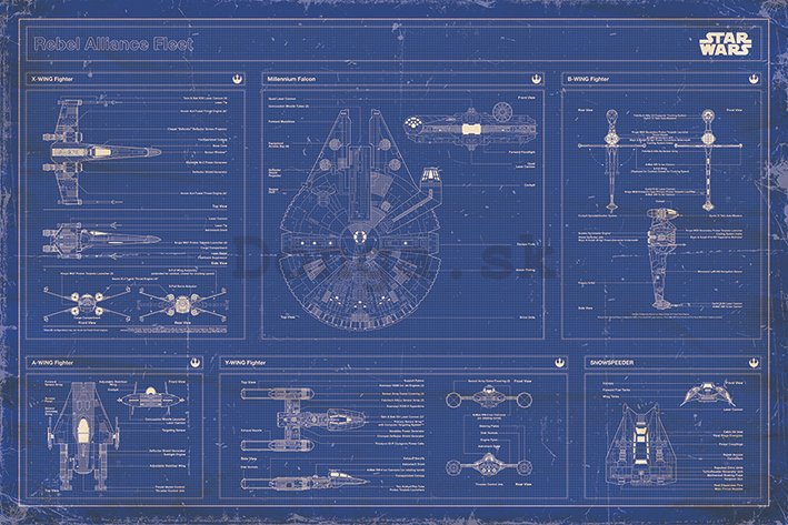 Plagát - Star Wars Rebel Alliance Fleet Blueprint