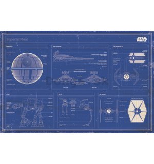 Plagát - Star Wars Imperial Fleet Blueprint