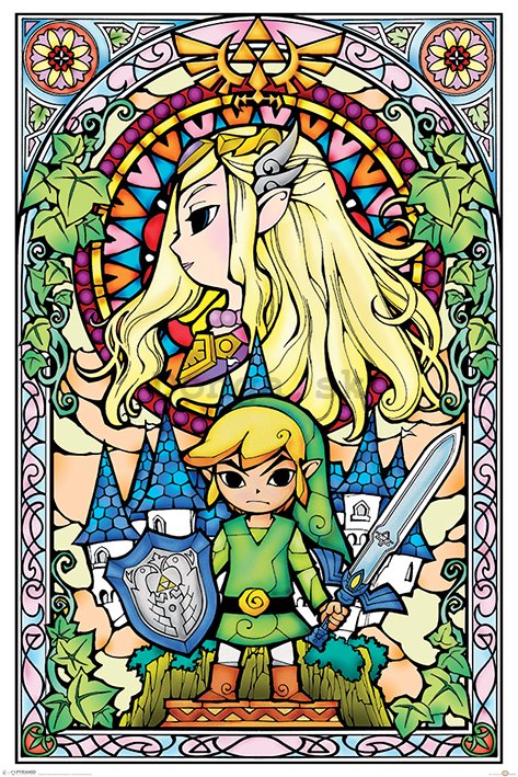 Plagát - The Legend Of Zelda (Stained Glass)