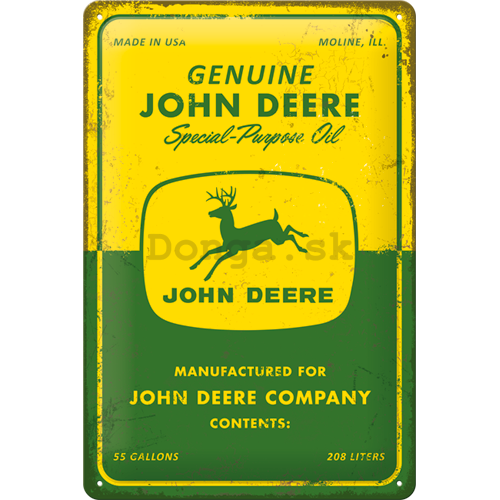 Plechová ceduľa: John Deere (Special Purpose Oil) - 20x30 cm