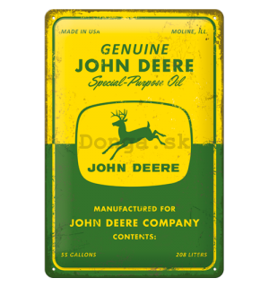 Plechová ceduľa: John Deere (Special Purpose Oil) - 20x30 cm