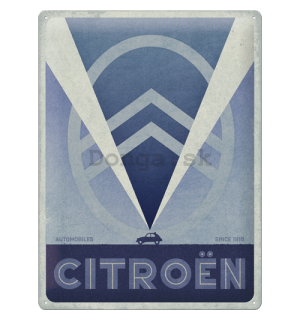 Plechová ceduľa: Citroën 2CV Logo - 30x40 cm