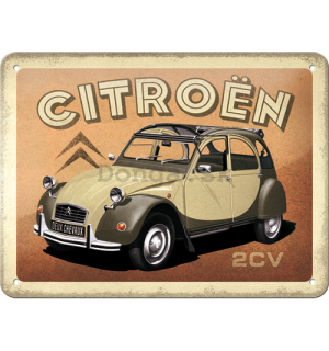 Plechová ceduľa: Citroën 2CV - 20x15 cm