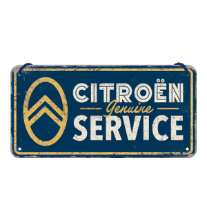 Závesná ceduľa: Citroën Genuine Service - 20x10 cm