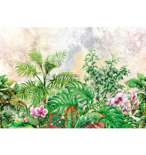 Fototapeta vliesová: Malované rostliny - 368x254 cm