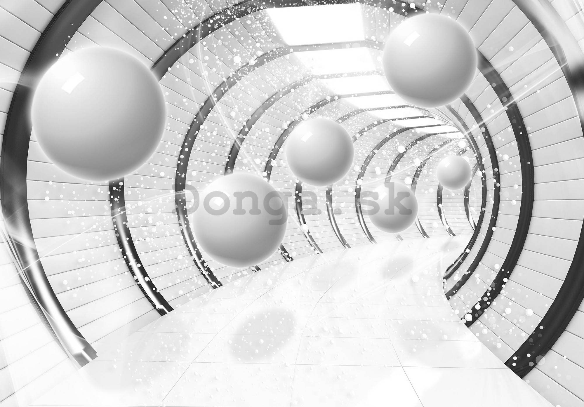 Fototapeta vliesová: Sféry v tunelu - 152,5x104 cm