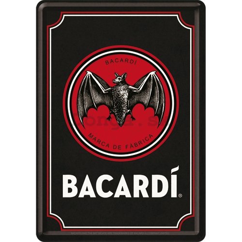 Plechová pohľadnice - Bacardi