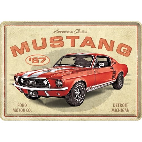 Plechová pohľadnice - Ford Mustang GT 1967