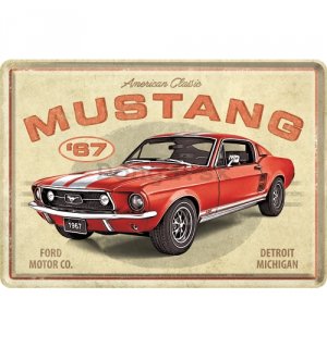 Plechová pohľadnice - Ford Mustang GT 1967