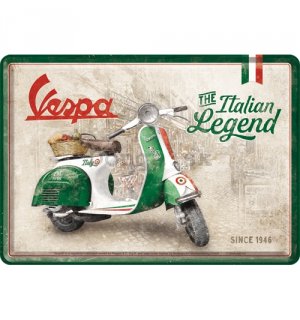 Plechová pohľadnice - Vespa (Italian Legend)