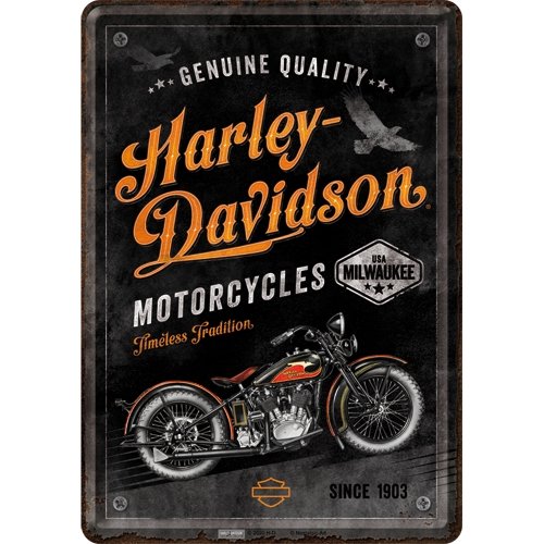 Plechová pohľadnice - Harley-Davidson Timeless Tradition