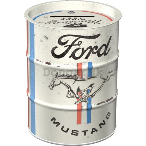 Plechová pokladnička barel: Ford Mustang