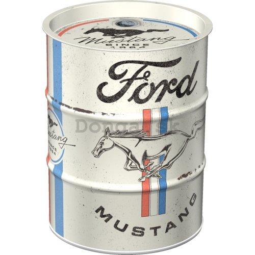 Plechová pokladnička barel: Ford Mustang