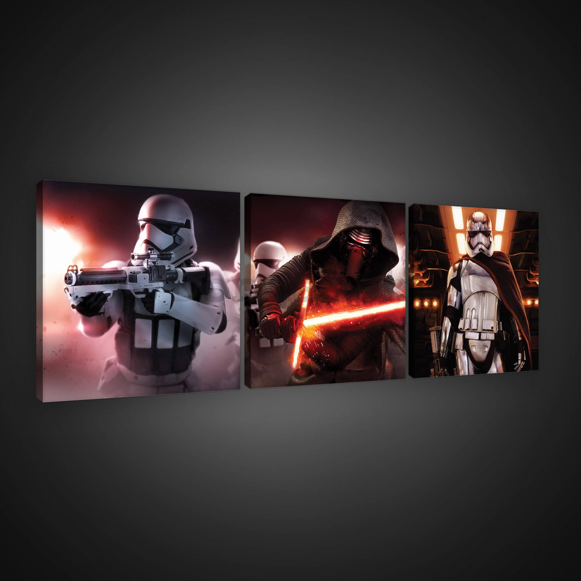 Obraz na plátne: Star Wars First Order (1) - set 3ks 25x25cm