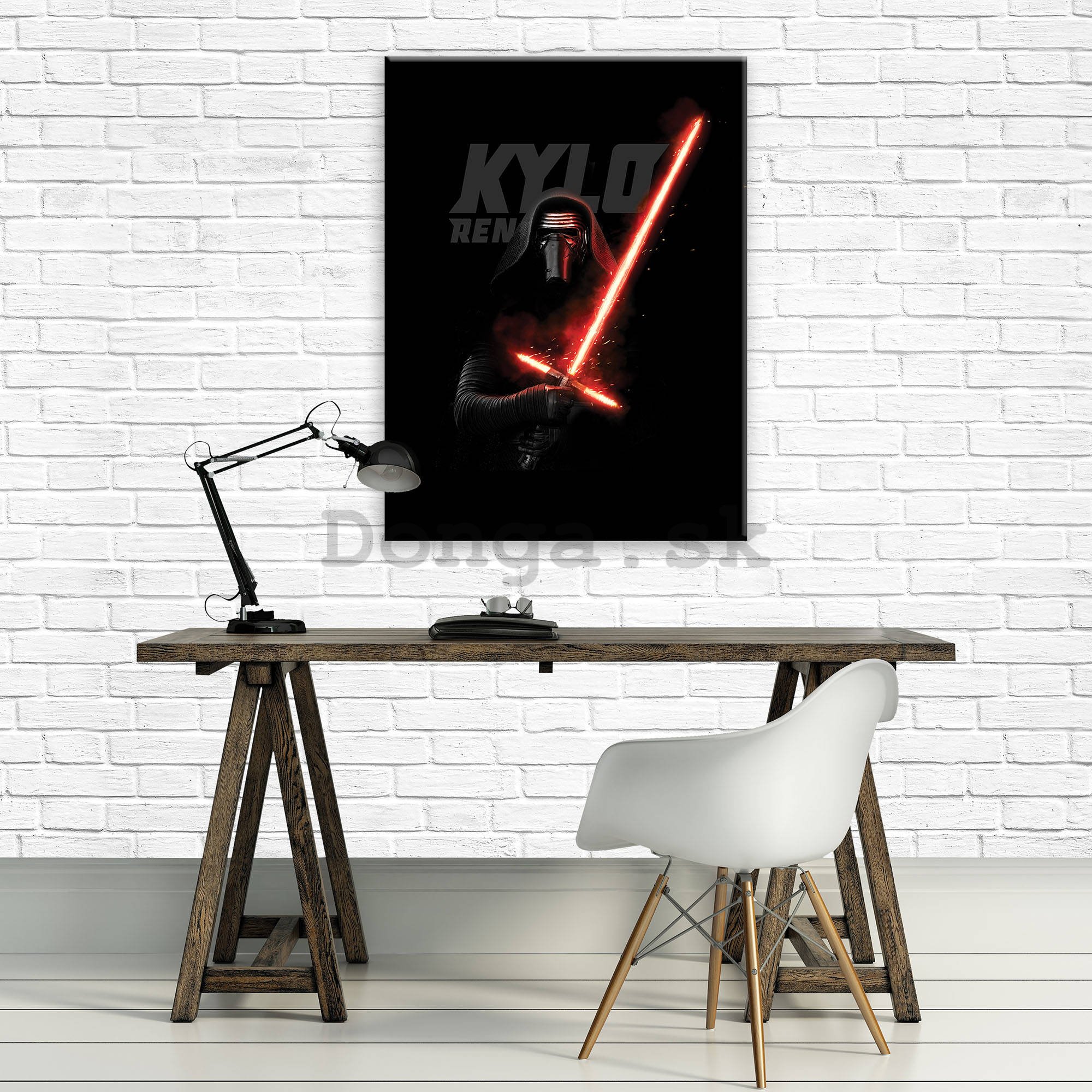 Obraz na plátne: Star Wars Kylo Ren Poster - 100x75 cm
