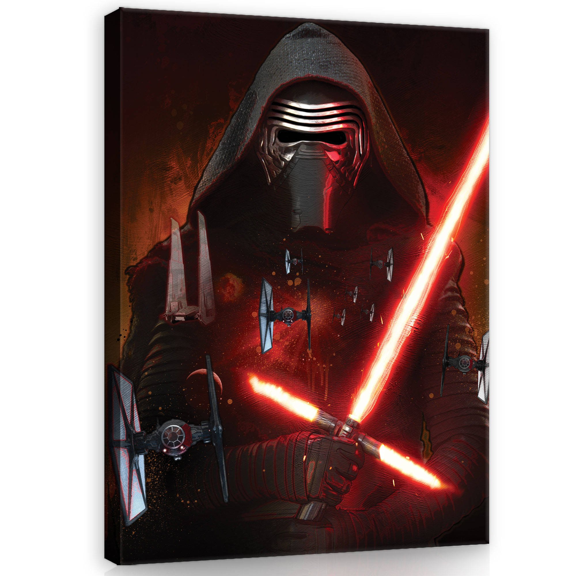 Obraz na plátne: Star Wars Kylo Ren & TIE fighters - 75x100 cm