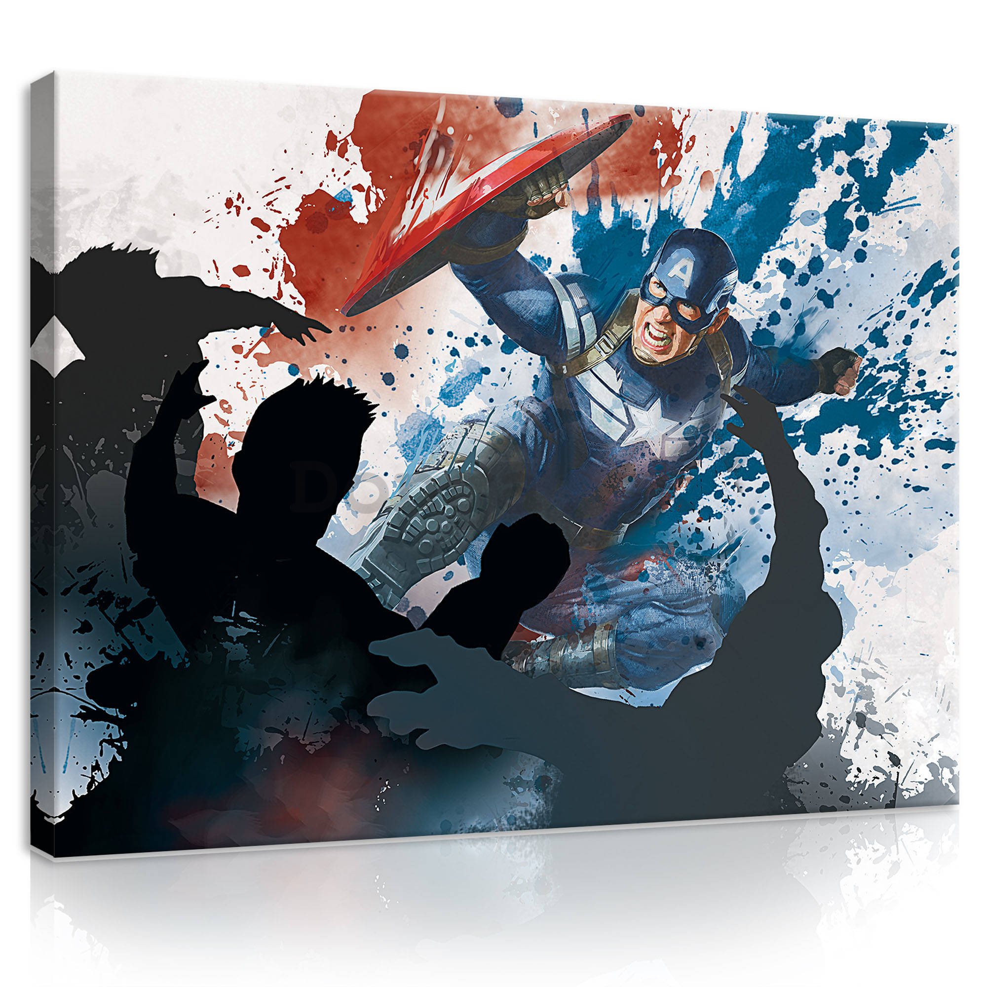 Obraz na plátne: Captain America Splash - 100x75 cm