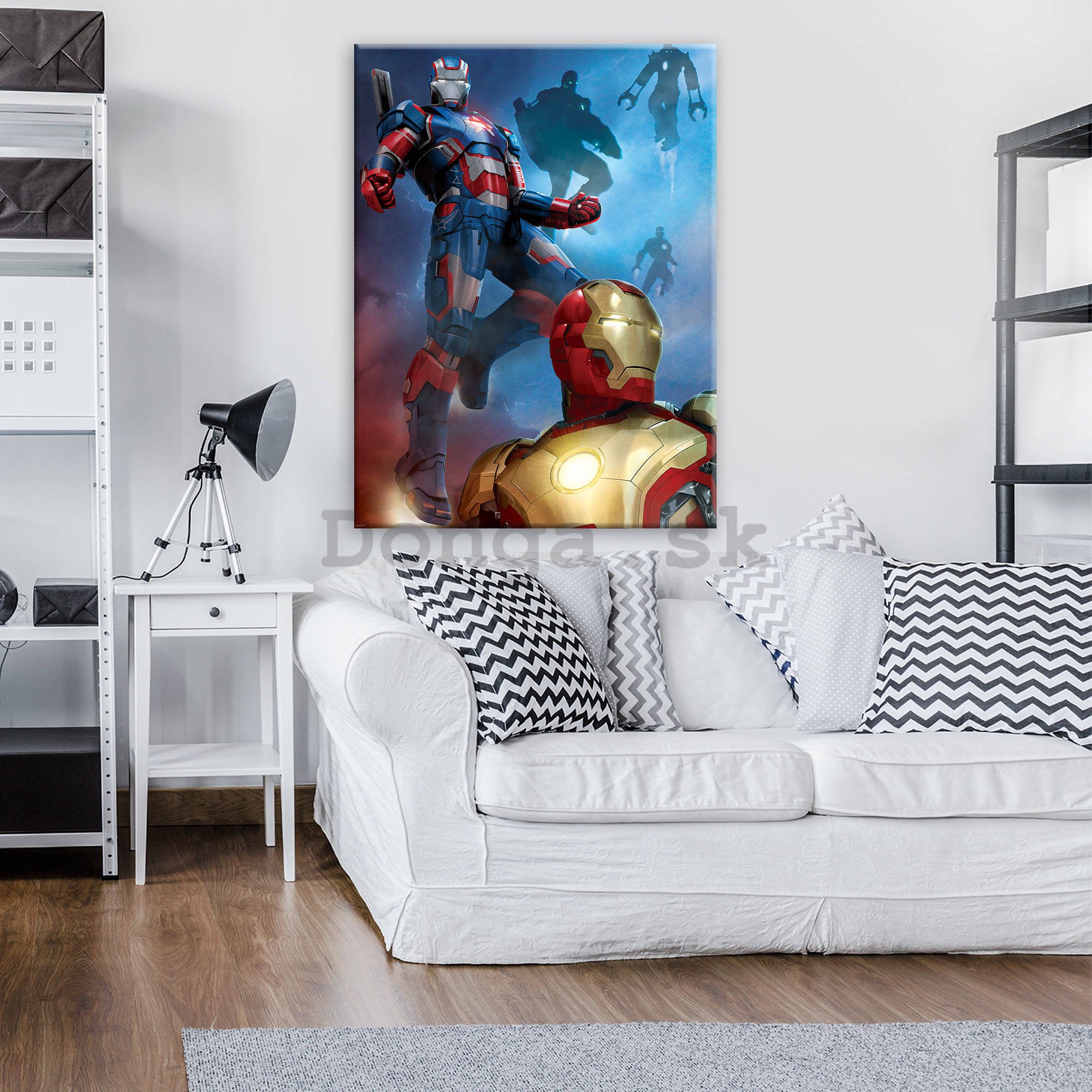 Obraz na plátne: Iron Man & Iron Patriot - 75x100 cm
