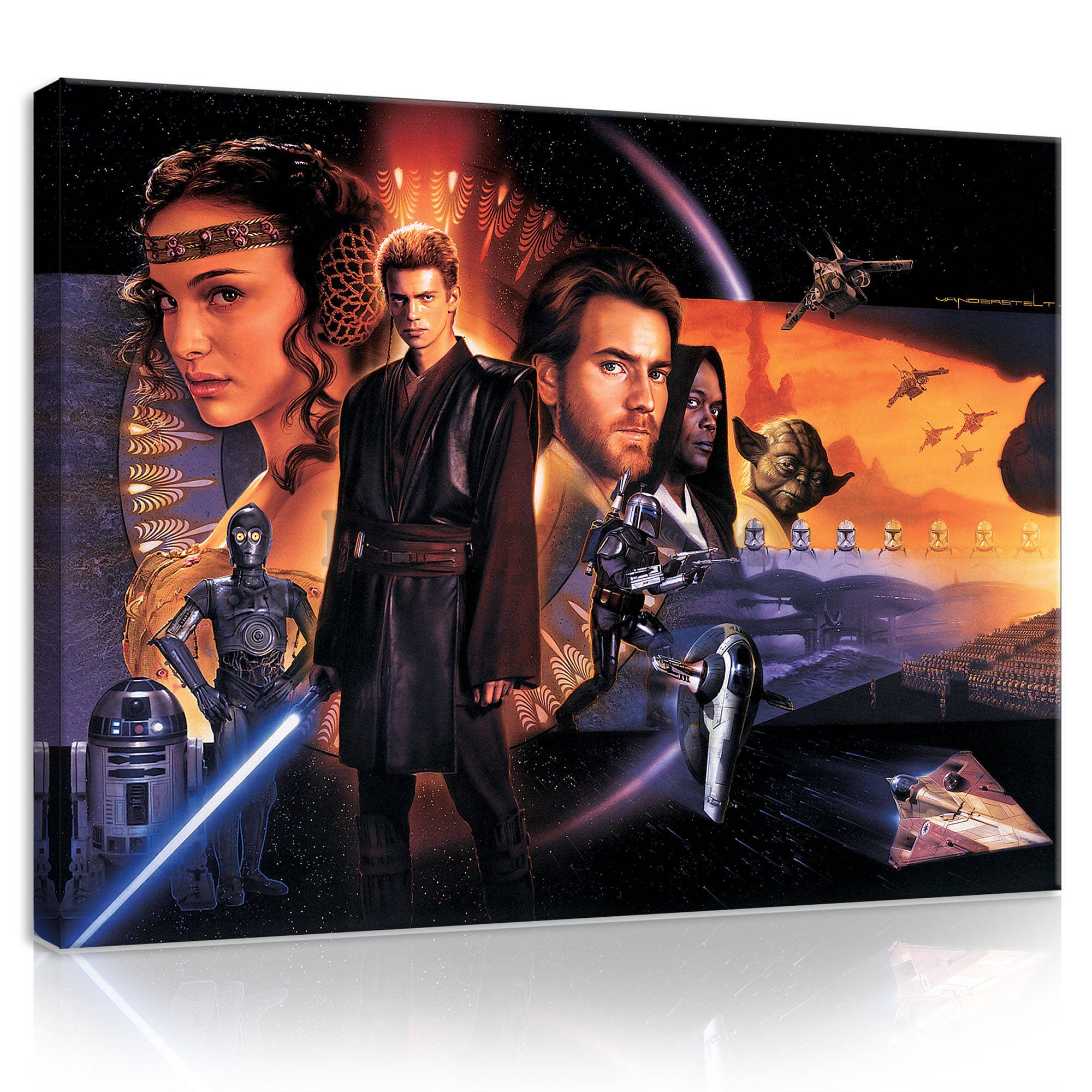 Obraz na plátne: Star Wars Attack of the Clones (Poster) - 100x75 cm
