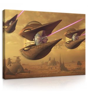 Obraz na plátne: Star Wars Geonosian starfighter - 100x75 cm
