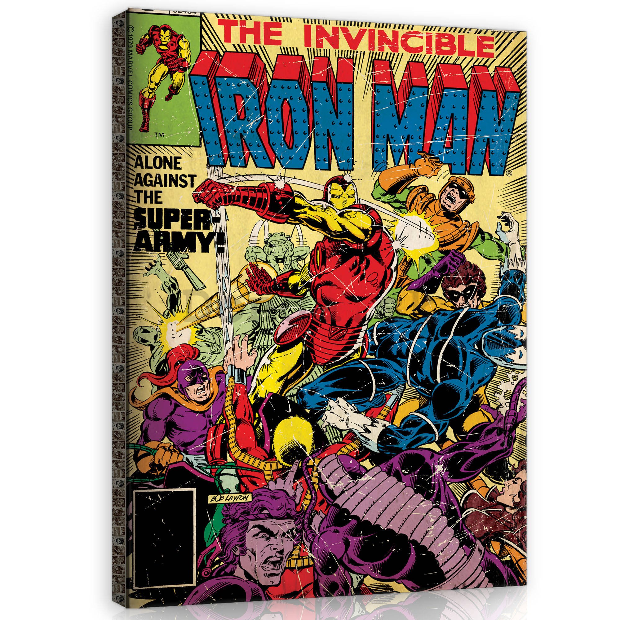 Obraz na plátne: The Invincible Iron Man (Alone Against the Super-Army!) - 80x60 cm