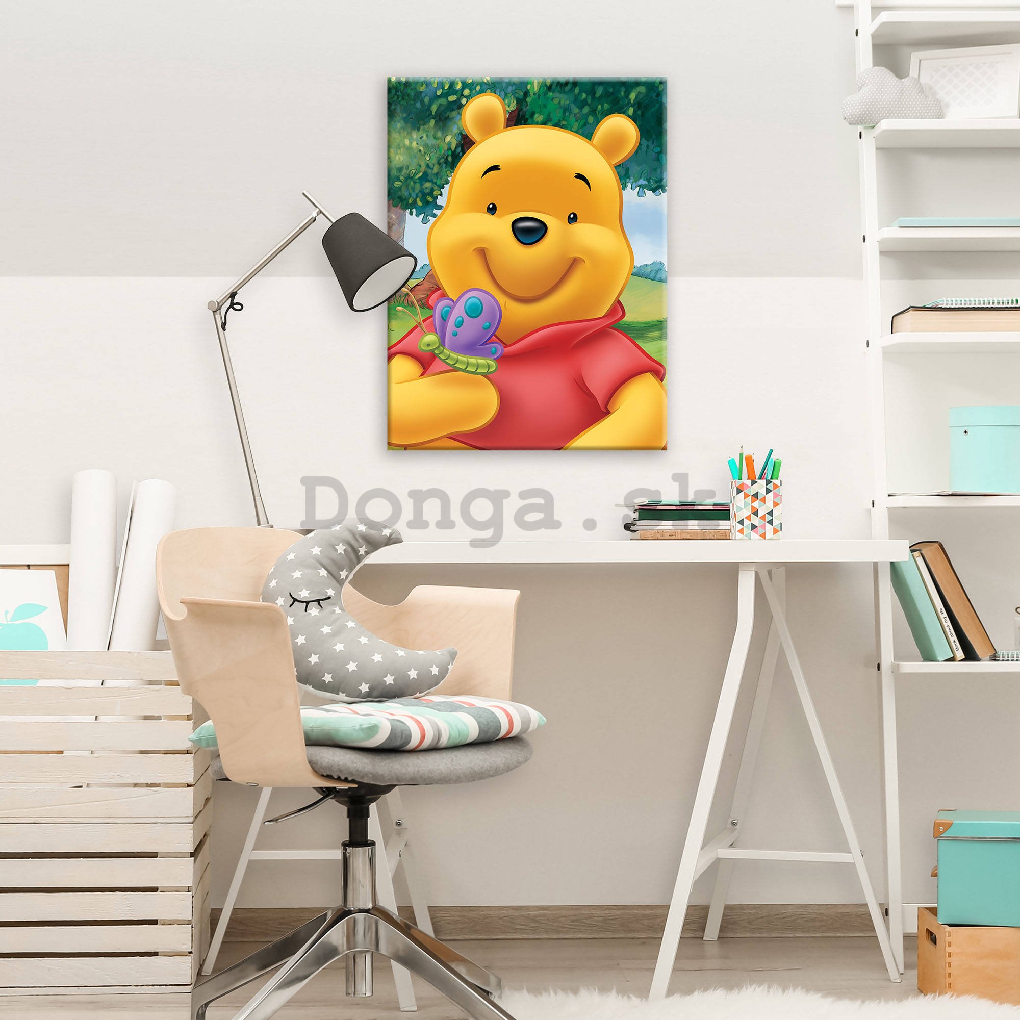 Obraz na plátne: Medvedík Pú (Motýľ) - 60x80 cm