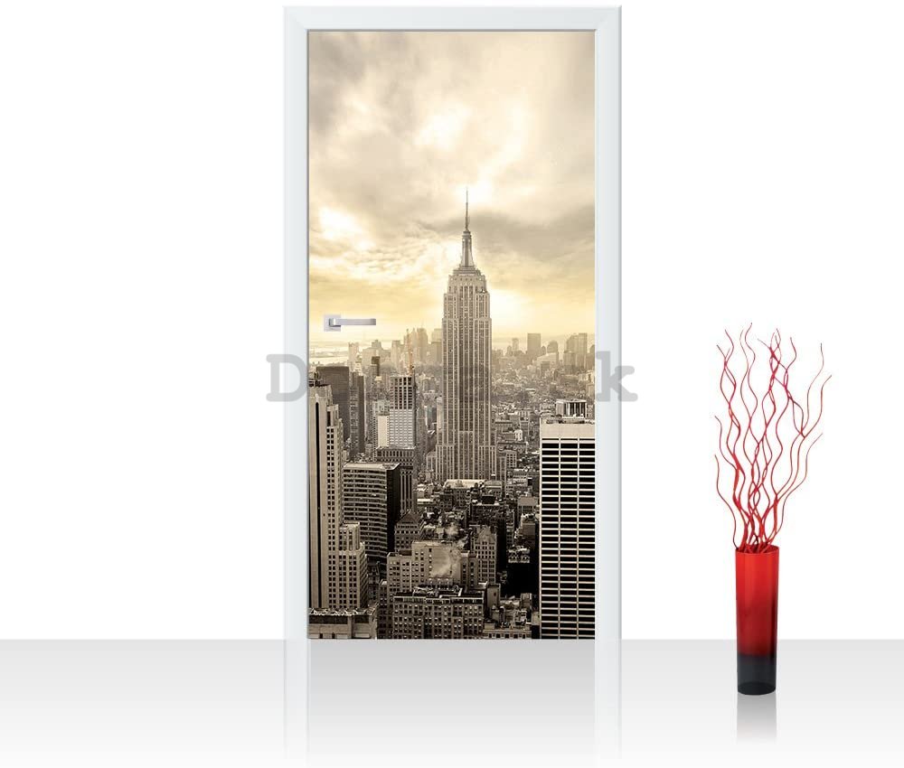 Fototapeta samolepiace: Manhattan (sépiový odstín) - 100x211 cm