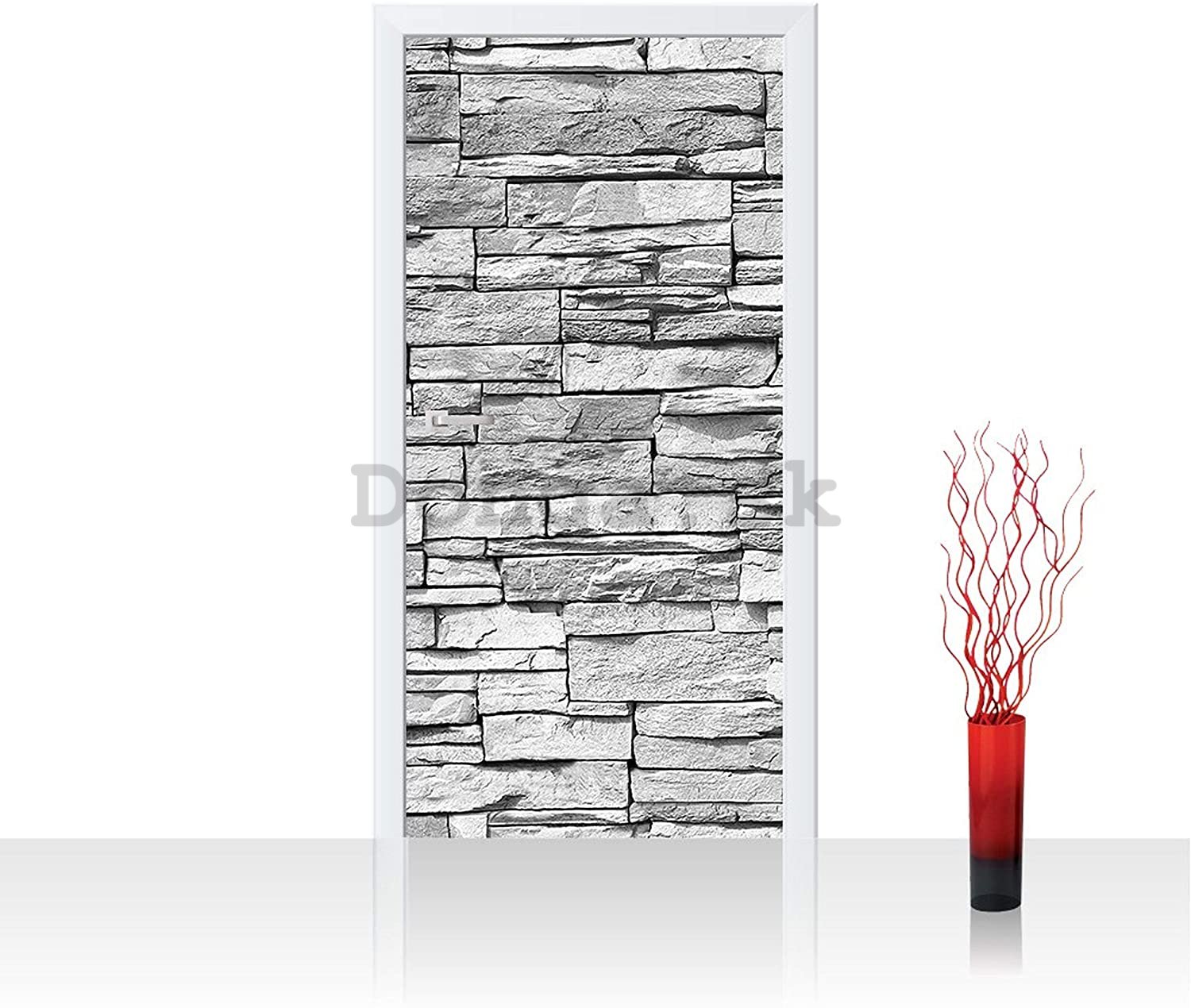 Fototapeta samolepiace: Kamenná zeď (šedá) - 100x211 cm