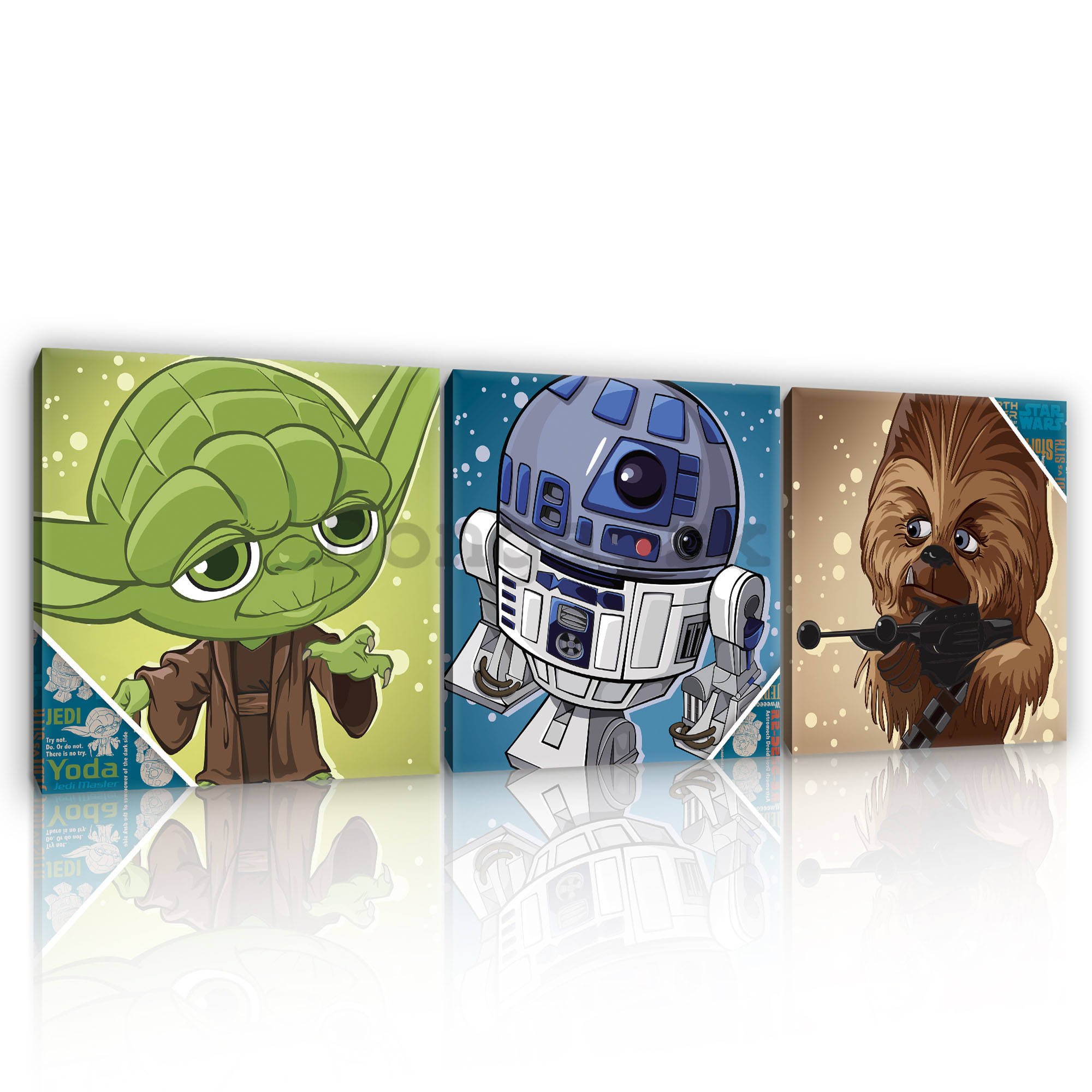 Obraz na plátne: Star Wars Mini Good Guys - set 3ks 25x25cm