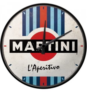 Nástenné hodiny - Martini (L'Aperitivo Racing Stripes)