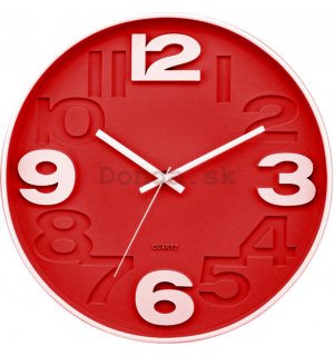 Nástenné hodiny: Červená (2) - 30 cm