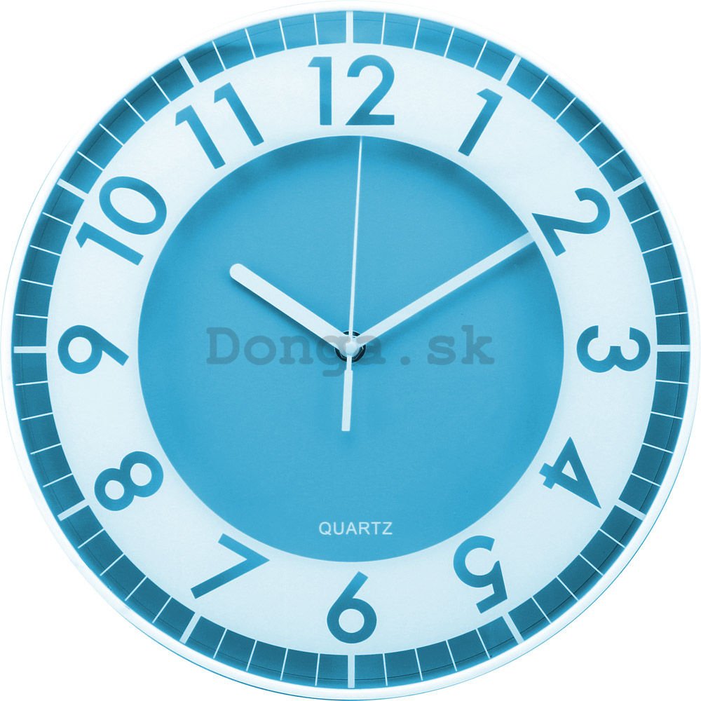 Nástenné hodiny: Moderné (modré) - 30 cm