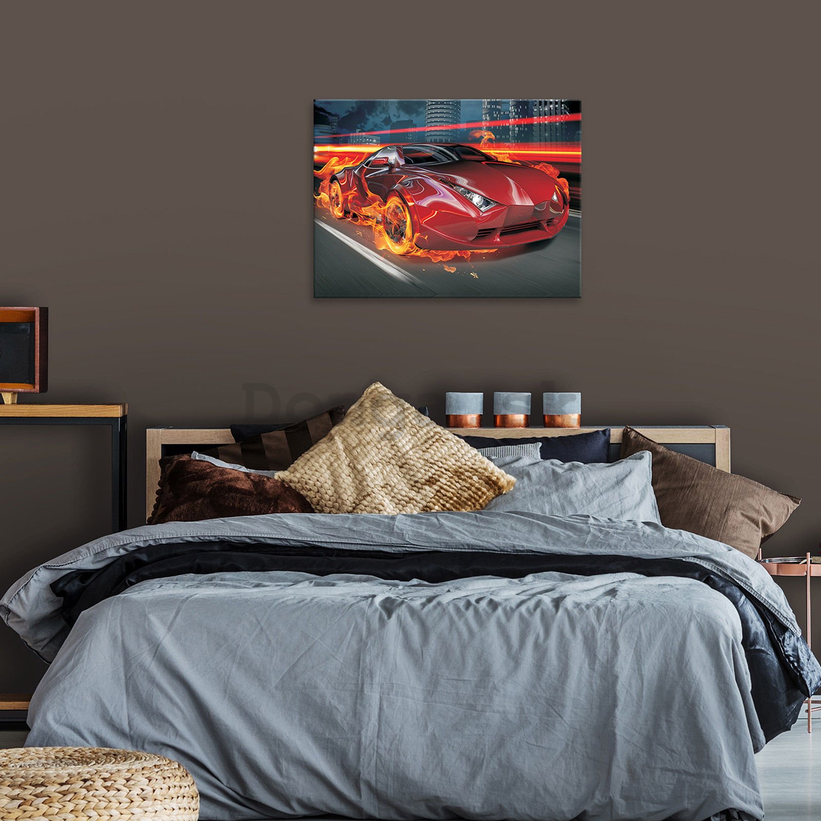 Obraz na plátne: Rudé auto - 80x60 cm