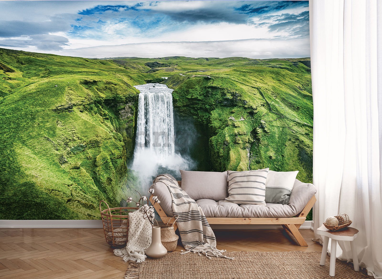 Fototapeta vliesová: Vodopády Skógafoss - 368x254 cm
