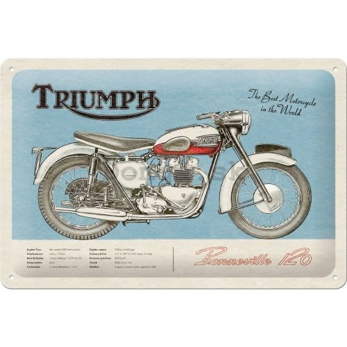 Plechová ceduľa: Triumph Bonneville - 30x20 cm