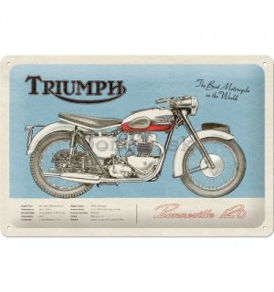 Plechová ceduľa: Triumph Bonneville - 30x20 cm