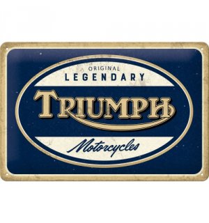 Plechová ceduľa: Triumph (Legendary Motorcycles) - 30x20 cm