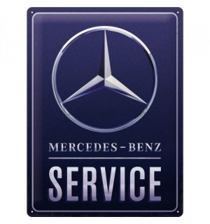 Plechová ceduľa: Mercedes-Benz Service - 30x40 cm