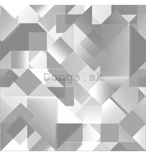 Vinylová tapeta geometrické tvary šedá