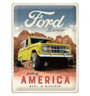 Plechová ceduľa: Ford Bronco (Pride of America) - 30x40 cm