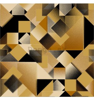 Vinylová tapeta geometrické tvary hnedé odtiene