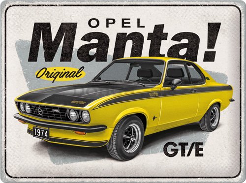 Plechová ceduľa: Opel Manta GT/E - 40x30 cm