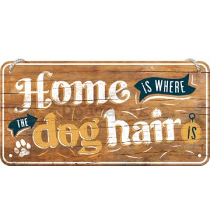 Závesná ceduľa: Dog Hair - 20x10 cm