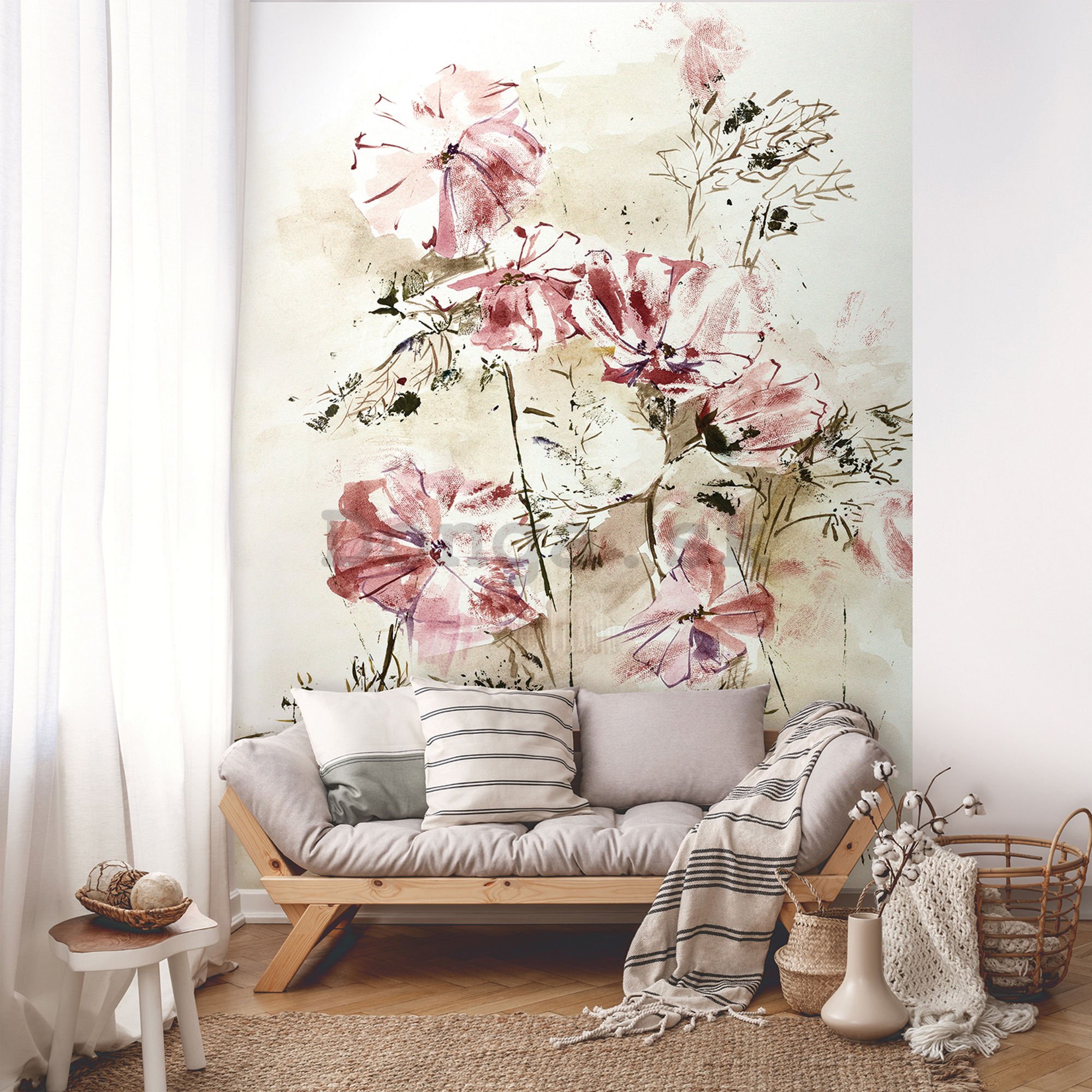 Fototapeta vliesová: Kvetinová maľba (1) - 184x254 cm