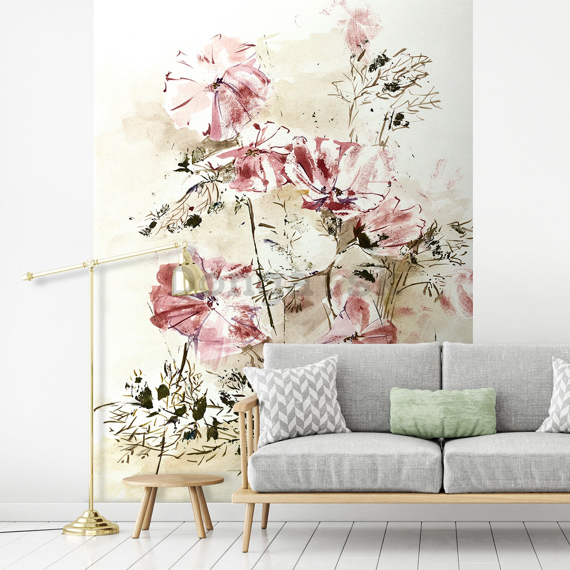 Fototapeta vliesová: Kvetinová maľba (1) - 206x275 cm