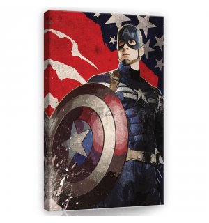 Obraz na plátne: Captain America (Vlajka) - 40x60 cm
